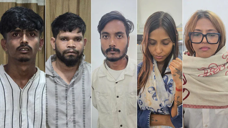 Three men and two women arrested in Assam's Jorhat district