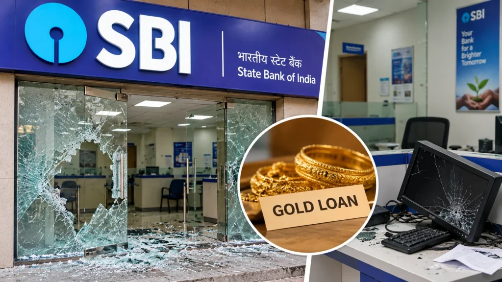Man Vandalises SBI Branch in Gujarat Over Gold Loan Dispute, Causes Rs 2.30 Lakh Damage