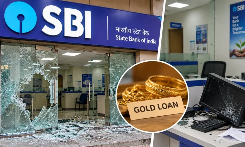 Man Vandalises SBI Branch in Gujarat Over Gold Loan Dispute, Causes Rs 2.30 Lakh Damage